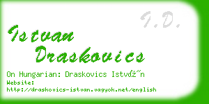 istvan draskovics business card